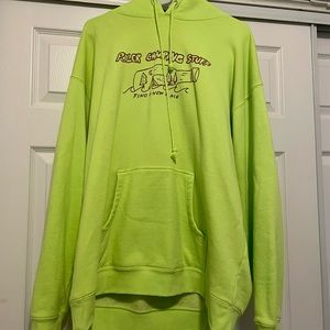 Poler oversized Neon Green Hoodie
